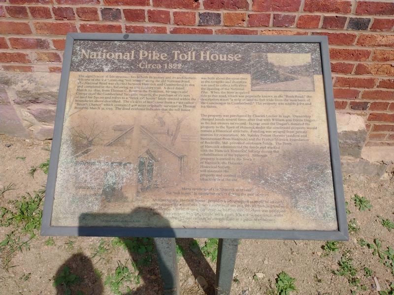 National Pike Toll House Marker image. Click for full size.