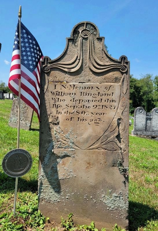 Grave of Revolutionary War Soldier<br>William Ringland image. Click for full size.