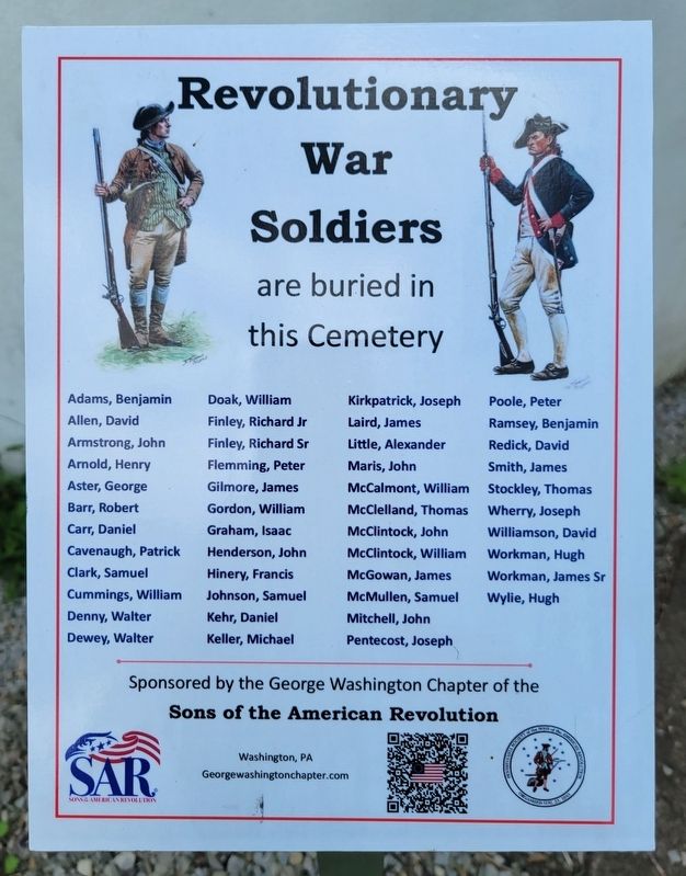 Revolutionary War Soldiers Marker. Click for full size. Revolutionary War Soldiers Marker image. Click for full size.