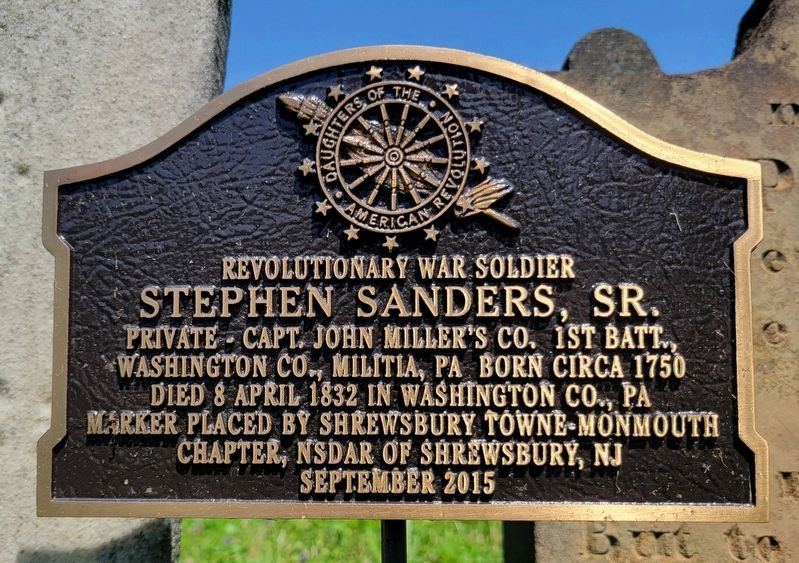 Stephen Sanders, Sr. Marker image. Click for full size.