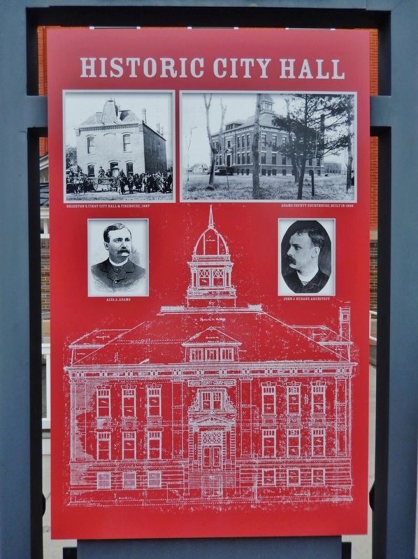 Historic City Hall Marker (<i>top panel</i>) image. Click for full size.