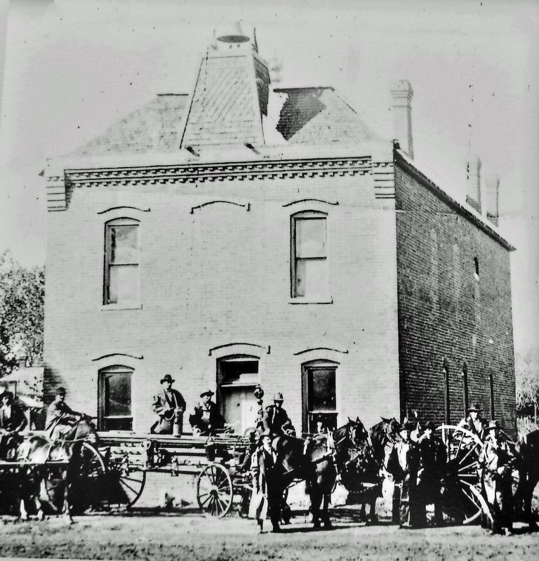 Marker detail: Brightons First City Hall & Firehouse (1887). Click for full size. Marker detail: Brightons First City Hall & Firehouse (1887) image. Click for full size.