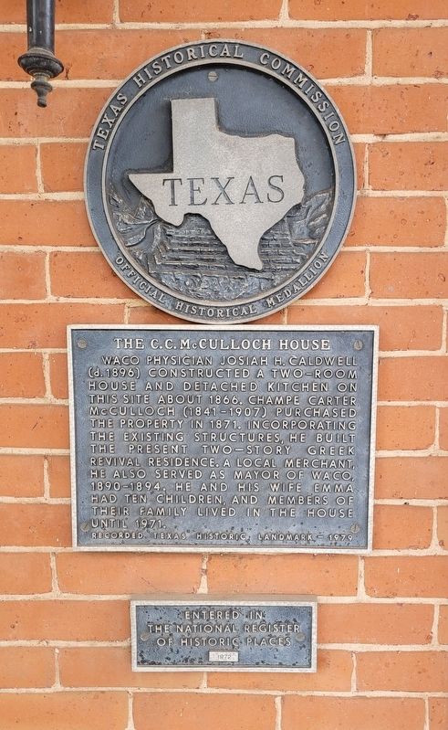 The C.C. McCulloch House Marker image. Click for full size.
