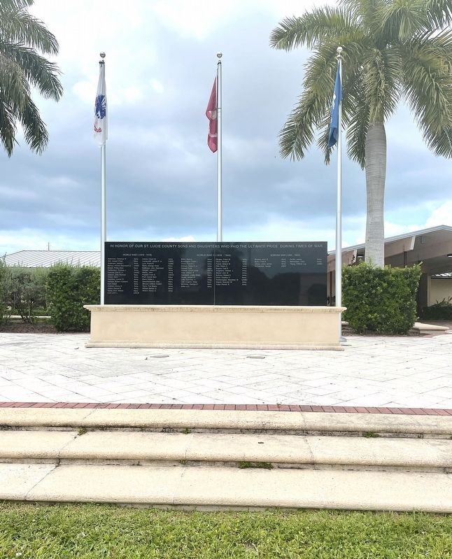 St. Lucie County Veterans Memorial (Panel 1) image. Click for full size.