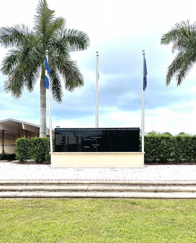 St. Lucie County Veterans Memorial (Panel 2) image. Click for full size.