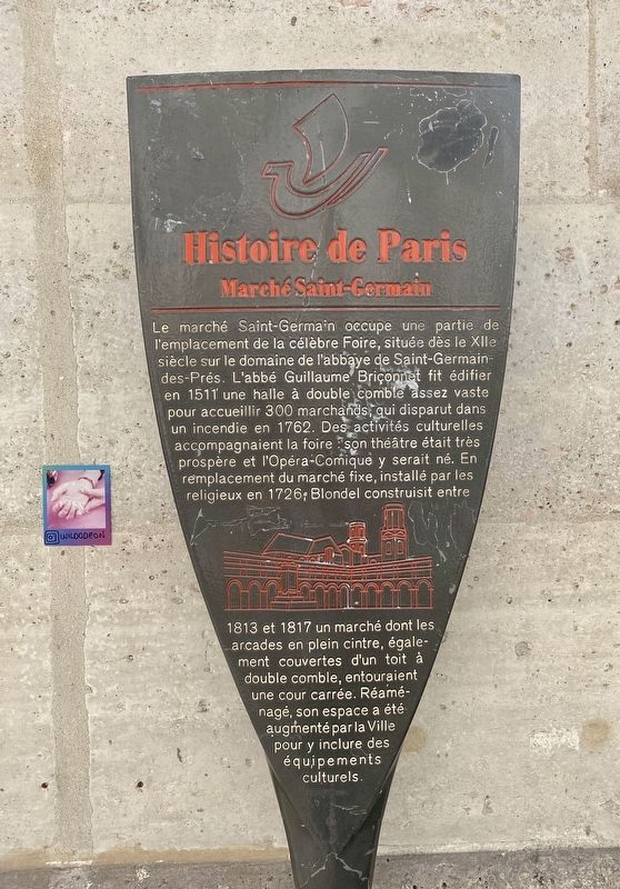 Marché Saint-Germain / Saint-Germain Market Marker. Click for full size. Marché Saint-Germain / Saint-Germain Market Marker image. Click for full size.