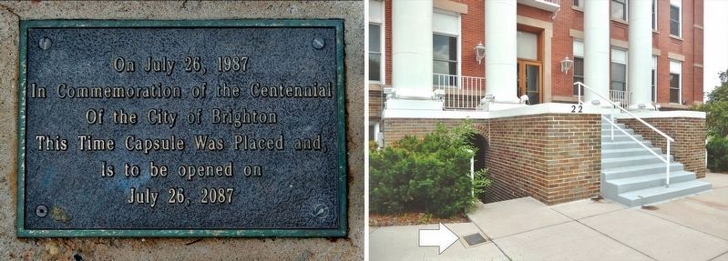 Brighton Centennial Time Capsule. Click for full size. Brighton Centennial Time Capsule image. Click for full size.