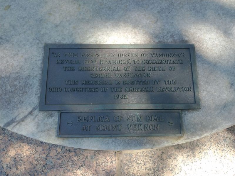 Replica of Sun Dial at Mount Vernon Marker image. Click for full size.