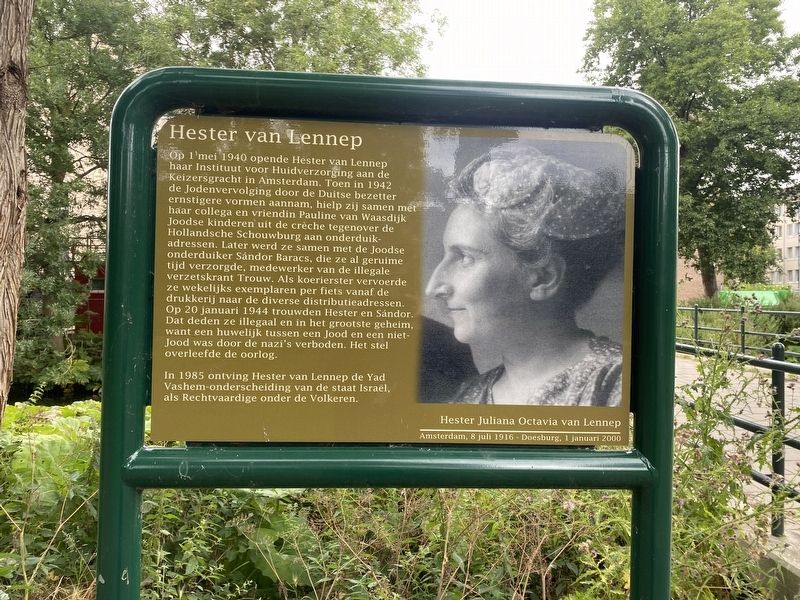 Hester van Lennep Marker image. Click for full size.