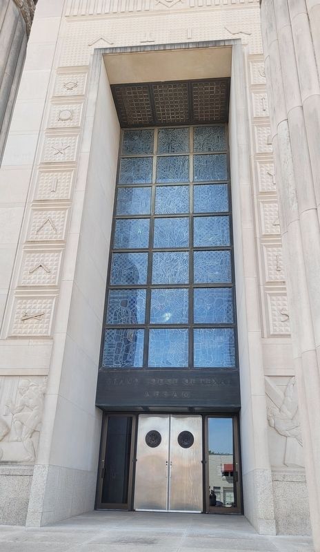 Closeup of the entrance to the Grand Lodge of Texas image. Click for full size.