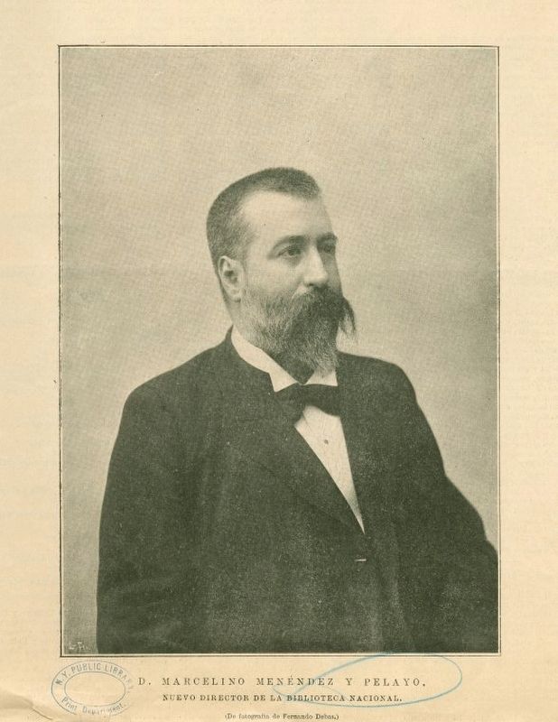 <i>D. Marcelino Men�ndez Y Pelayo</i> image. Click for full size.