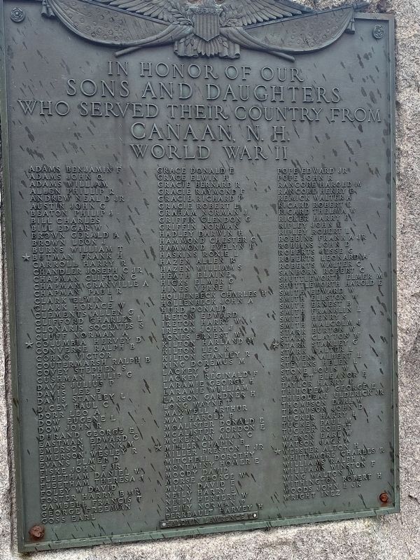 Canaan Veterans Monument image. Click for full size.