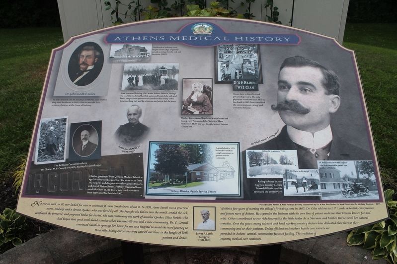 Athens Medical History Marker image. Click for full size.