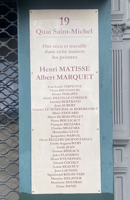 Some French Painters (Matisse, Arquet, etc.) Marker image. Click for full size.