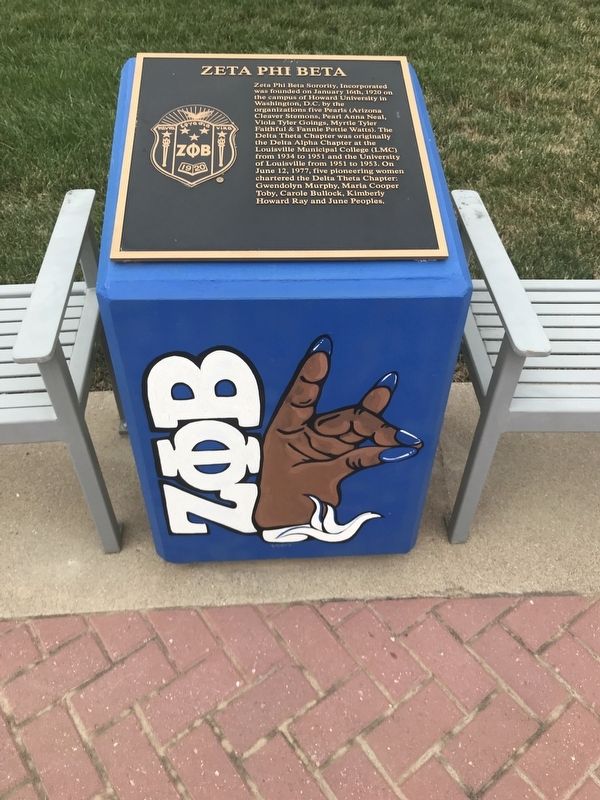 Zeta Phi Beta Marker image. Click for full size.