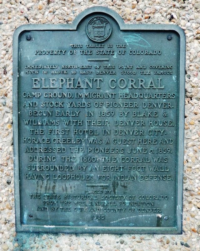 Elephant Corral Marker. Click for full size. Elephant Corral Marker image. Click for full size.