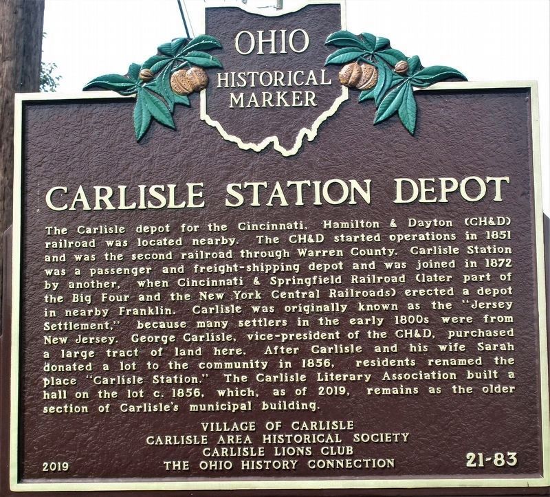 Carlisle Station Depot Marker Side image. Click for full size.