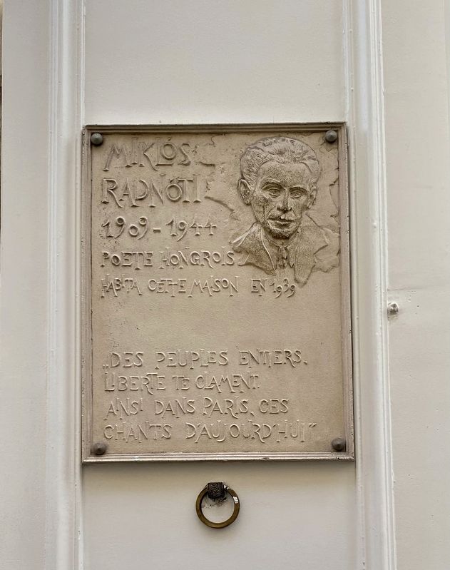 Miklós Radnóti Marker. Click for full size. Miklós Radnóti Marker image. Click for full size.