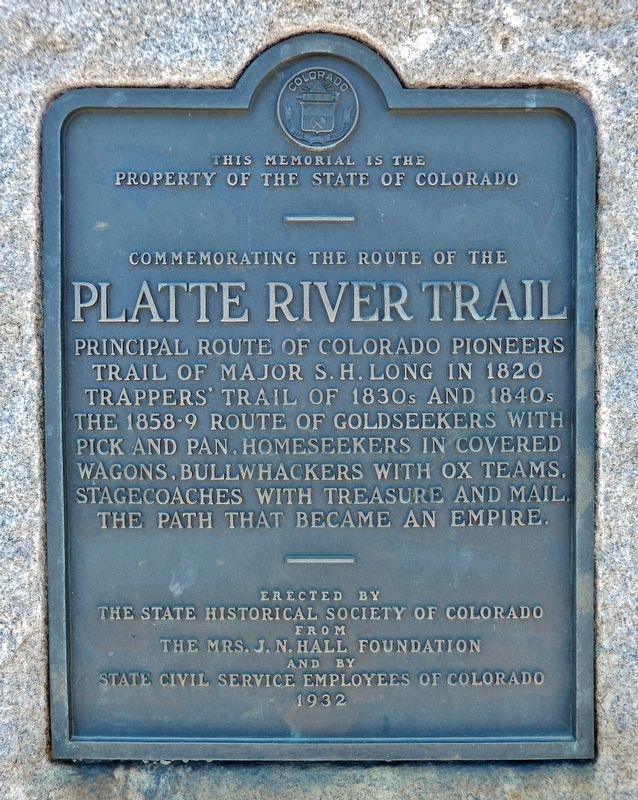 Platte River Trail Marker image. Click for full size.