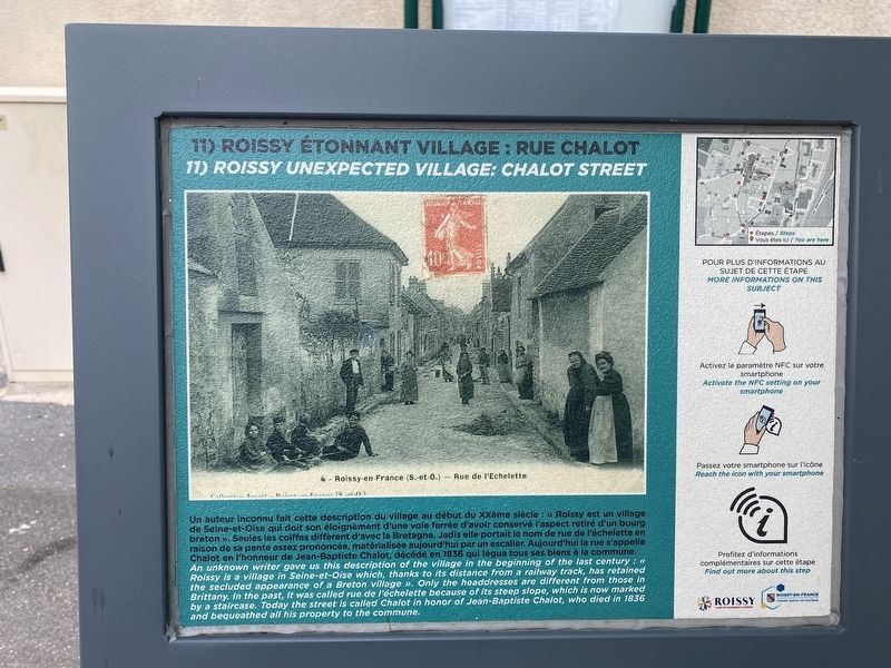 Rue Chalot / Chalot Street Marker image. Click for full size.