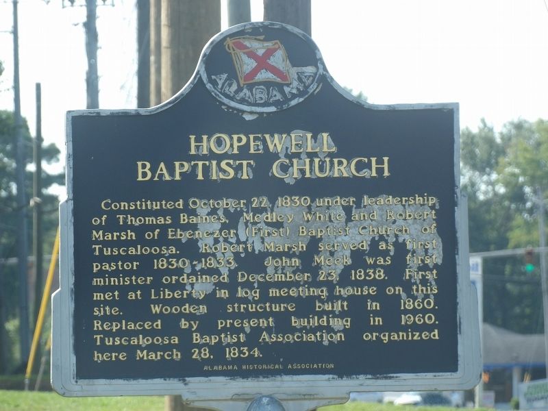 Hopewell Baptist Church Marker image. Click for full size.