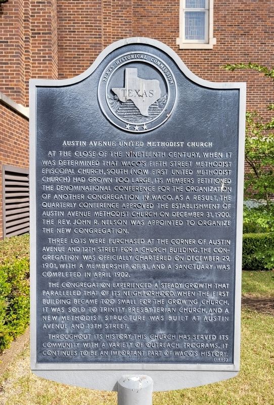 Austin Avenue United Methodist Church Marker image. Click for full size.