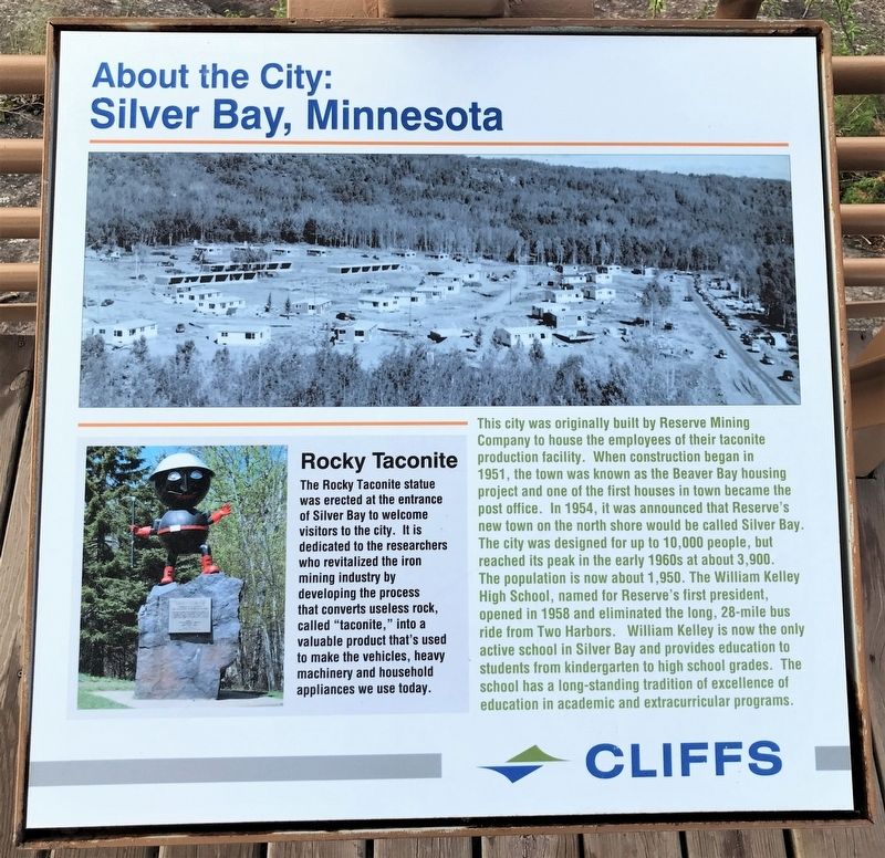 About the City: Silver Bay, Minnesota Marker image. Click for full size.