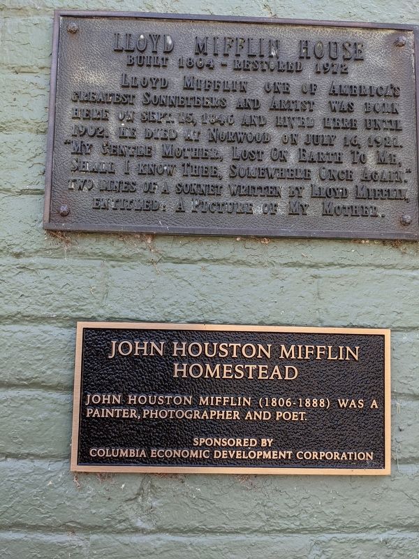 John Houston Mifflin Homestead Marker image. Click for full size.