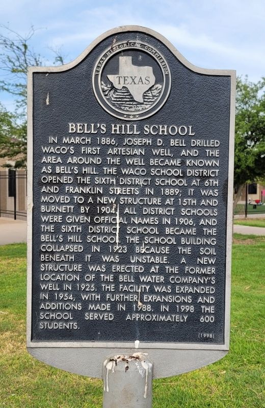 Bell's Hill School Marker image. Click for full size.