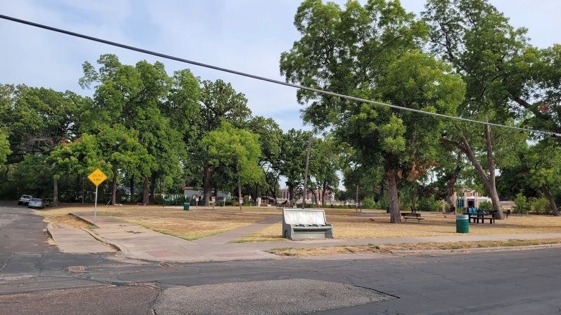 The view of the Cotton Palace Park from across the street image. Click for full size.