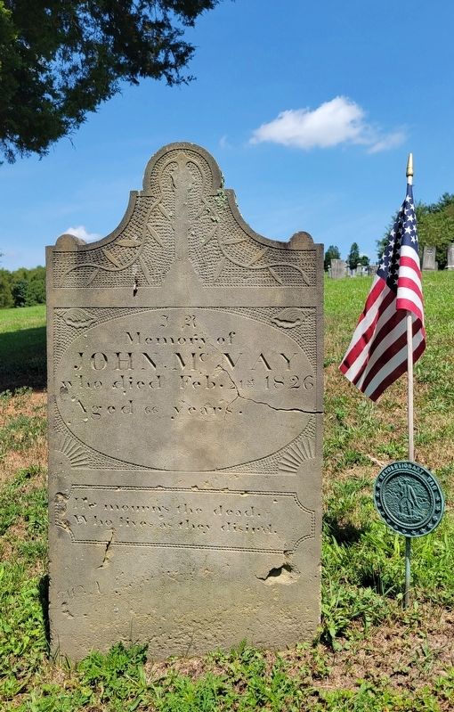 Grave of Revolutionary War Soldier<br>John McVay image. Click for full size.
