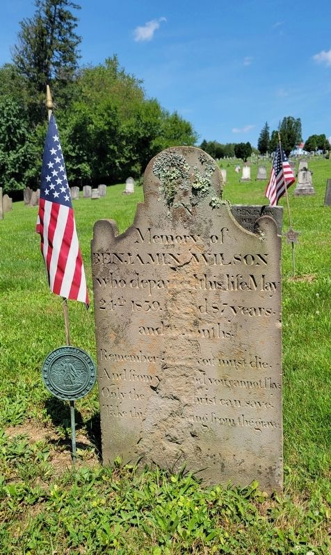 Grave of Revolutionary War Soldier<br>Benjamin Wilson image. Click for full size.