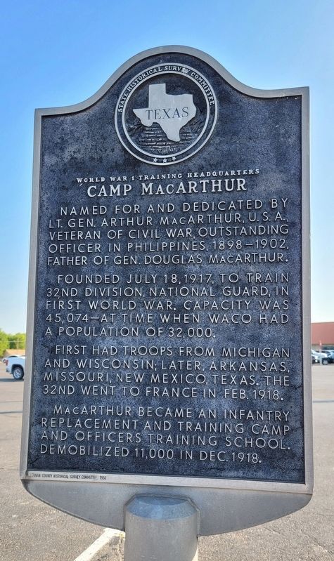 Camp MacArthur Marker image. Click for full size.