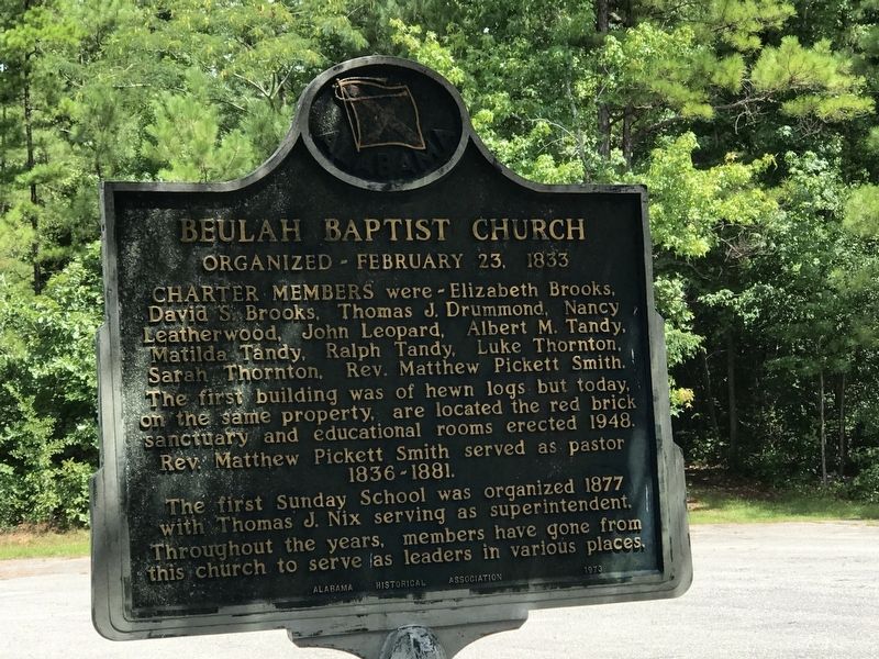 Beulah Baptist Church Marker image. Click for full size.