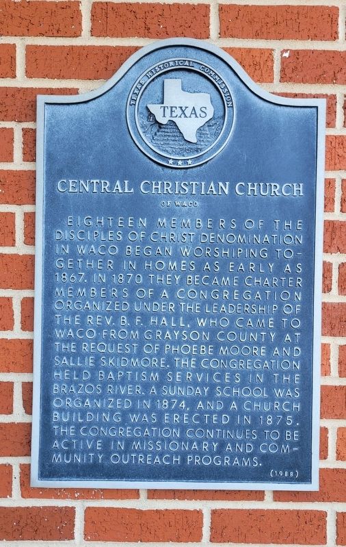 Central Christian Church Marker. Click for full size. Central Christian Church Marker image. Click for full size.
