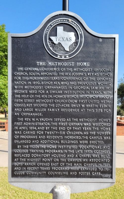 The Methodist Home Marker image. Click for full size.