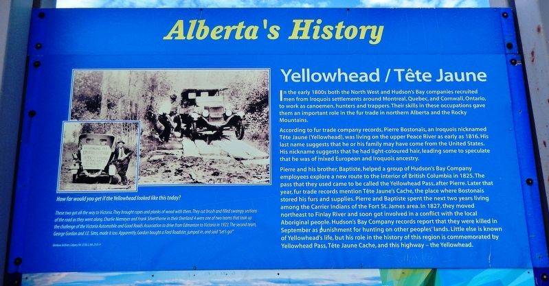 Yellowhead / T�te Jaune Marker image. Click for full size.