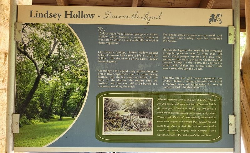 Lindsey Hollow Marker image. Click for full size.