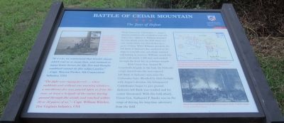 Battle of Cedar Mountain Marker image. Click for full size.
