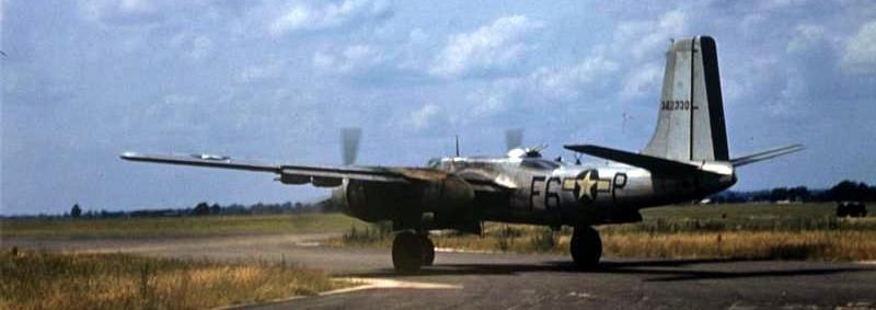 A-26 Invader (F6-P, s/n 43-22330) nicknamed "For Pete's Sake" of the 416th Bomb Group. Click for full size. A-26 Invader (F6-P, s/n 43-22330) nicknamed "For Pete's Sake" of the 416th Bomb Group image. Click for full size.