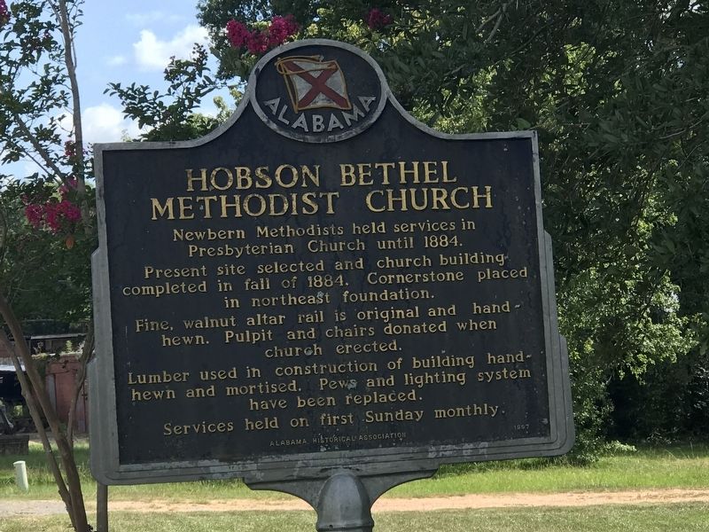 Hobson Bethel Methodist Church Marker (side B) image. Click for full size.