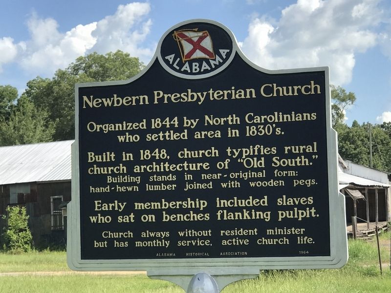 Newbern Presbyterian Church Marker (side B) image. Click for full size.
