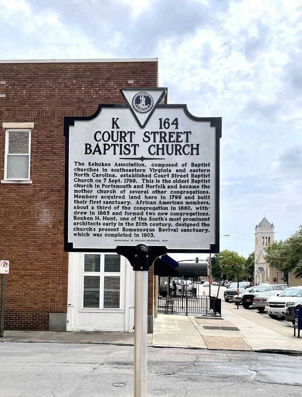 Court Street Baptist Church Marker image. Click for full size.