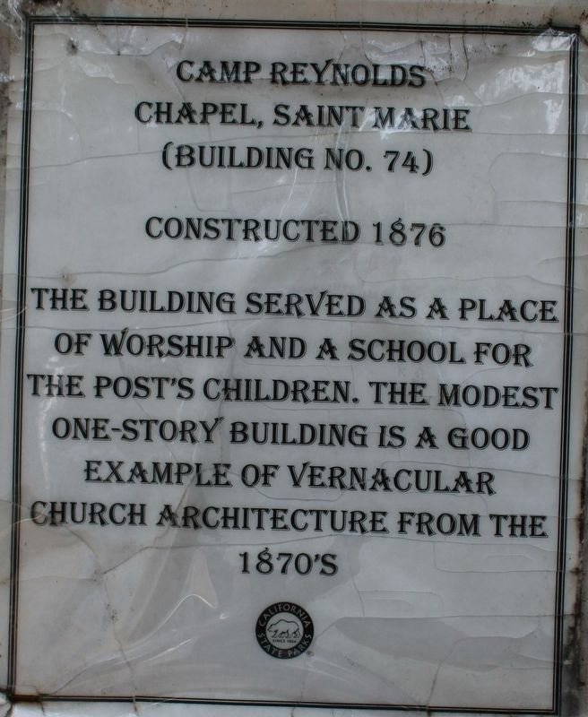 Camp Reynolds Chapel Marker image. Click for full size.