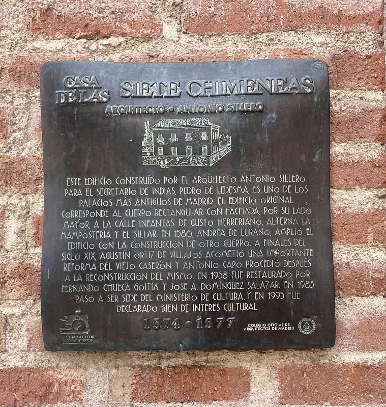 Casa de las Siete Chimeneas / House of the Seven Chimneys Marker image. Click for full size.