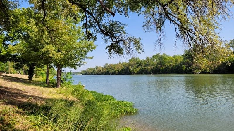 The Brazos River near the marker image. Click for full size.