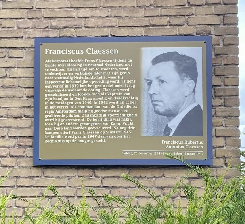 Franciscus Claessen Marker image. Click for full size.
