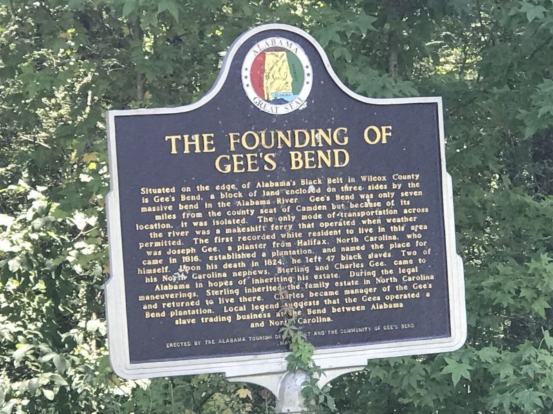 The Founding of Gee's Bend Marker side image. Click for full size.