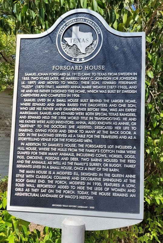 Forsgard House Marker image. Click for full size.