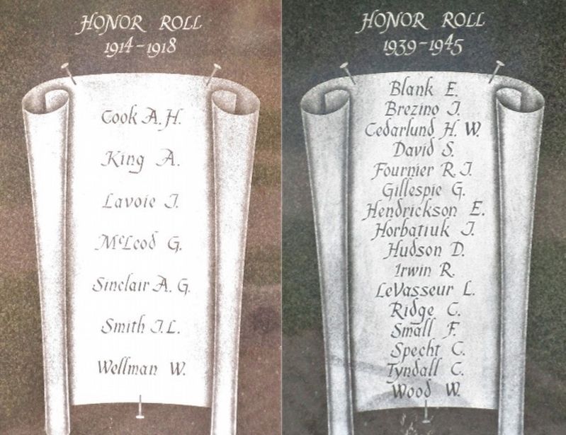 Lac Du Bonnet Veterans Memorial. Click for full size. Lac Du Bonnet Veterans Memorial image. Click for full size.